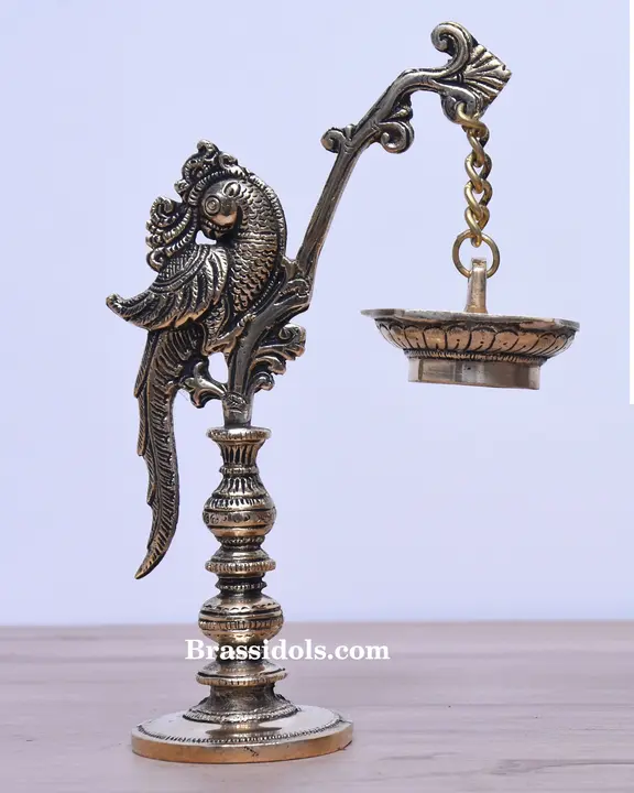 Standing Parrot with diya - image 2