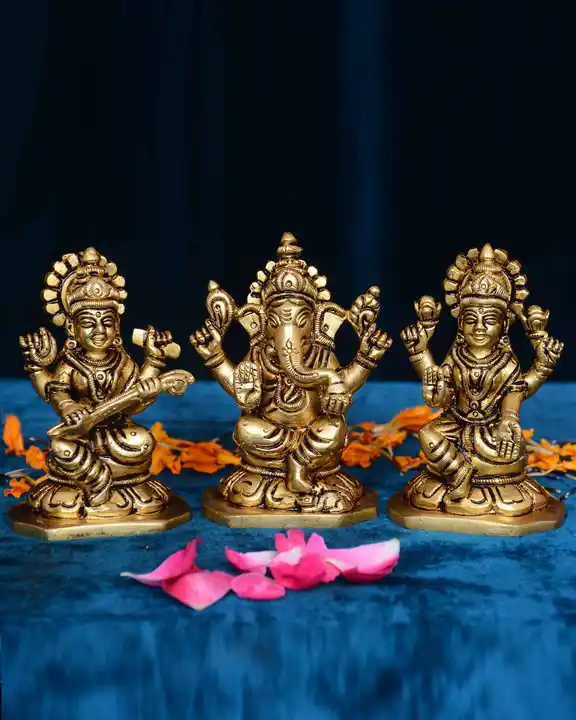 Laxmi Ganesh Saraswati Pentagun Base - image 1