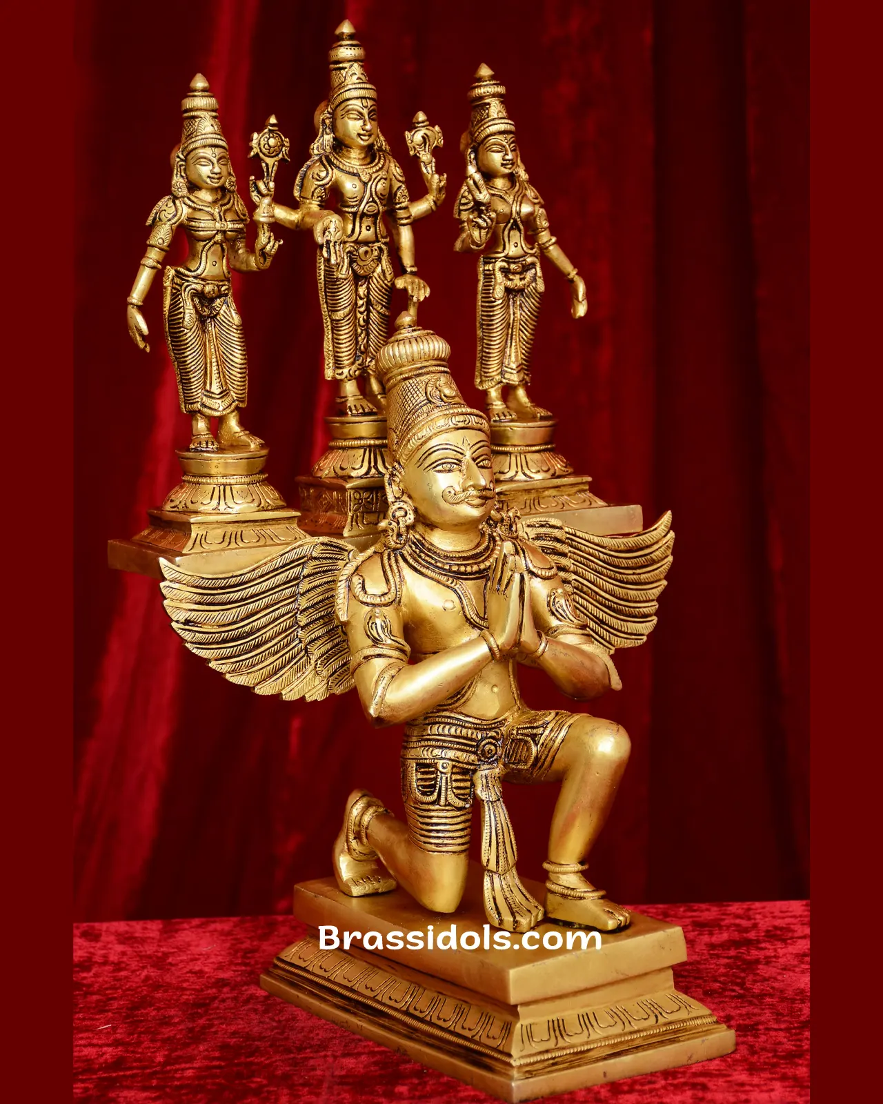 Garuda Sitting With Perumal Bhudevi and sridevi - image 2