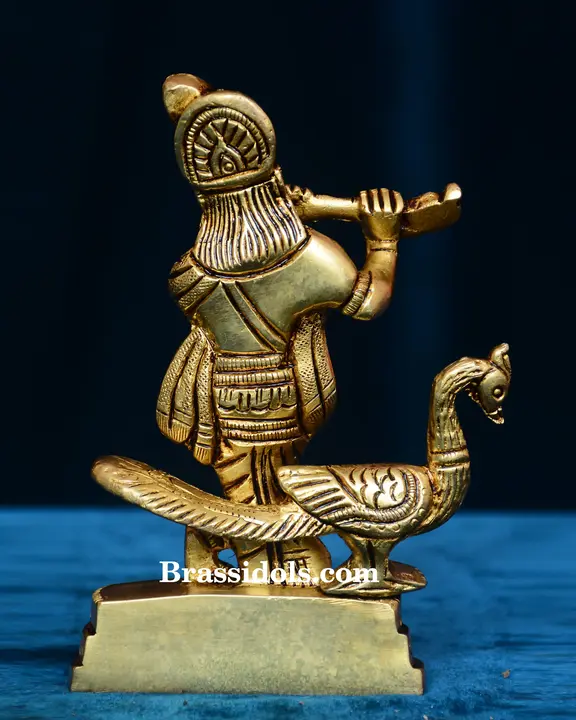 Standing Krishna with Peacock - image 2