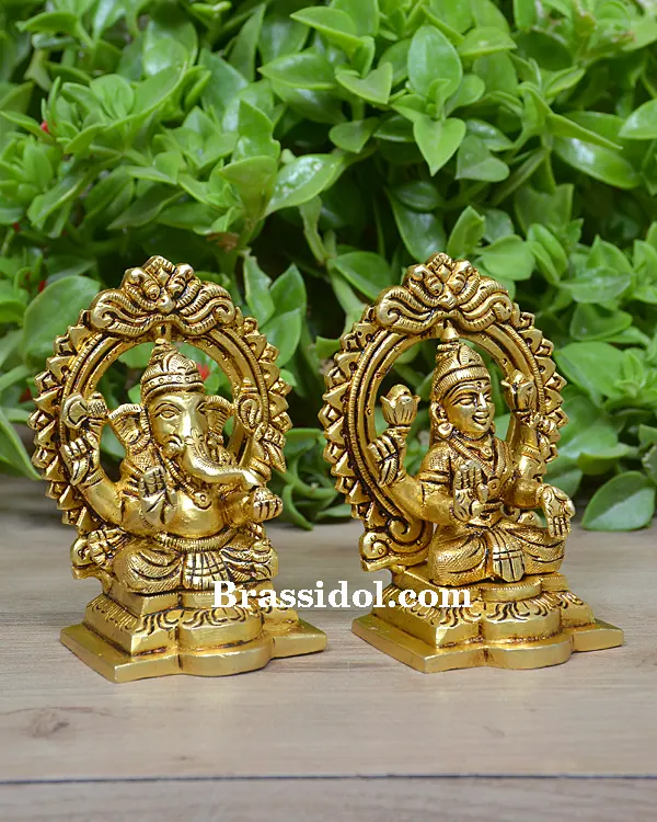 Frame Lakshmi Ganesh With Base - image 2